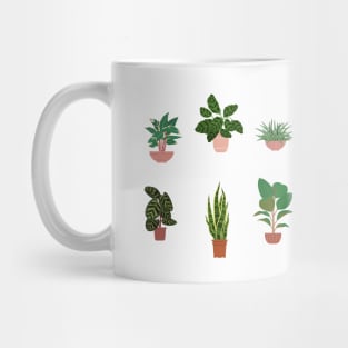 Potted Tropical House Plants with Striped Leaves Pack Mug